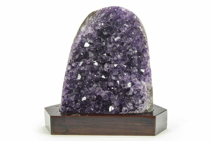 Amethyst Cluster With Wood Base - Uruguay #232603